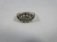Illegible Yellow/White Gold Oval Fashion Ring, Size 6. Wgt. 1.75G+/-
