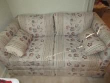 Plantation of Mississippi Furniture Formal Low Back Sofa w/Pleated Skirt