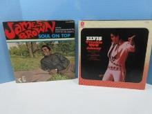 James Brown Soul on Top & Elvis Pressley Frankie & Johnny Vinyl's Records, Chuck Berry, &