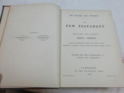Antique The Parallel New Testament of the Lord and Savior Jesus Christ Printed for