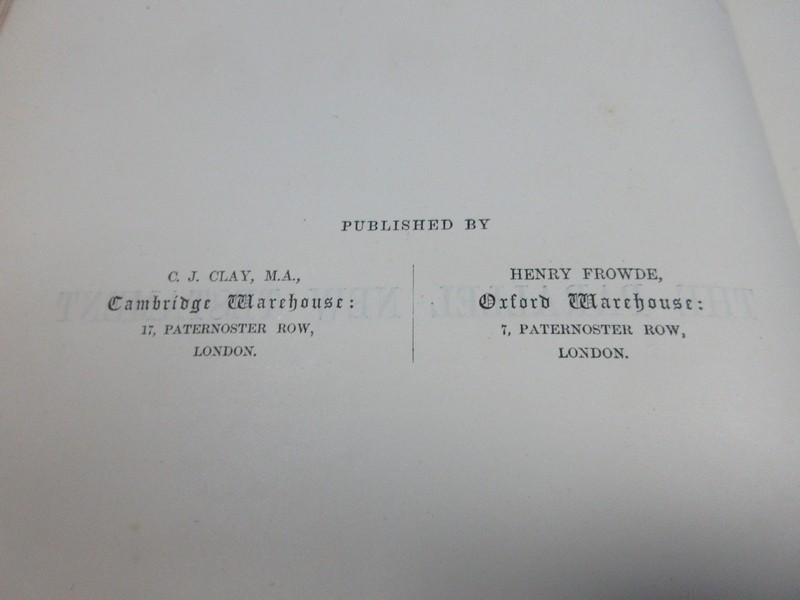 Antique The Parallel New Testament of the Lord and Savior Jesus Christ Printed for