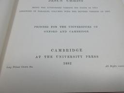 Antique The Parallel New Testament of the Lord and Savior Jesus Christ Printed for