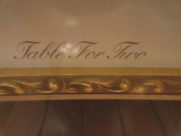 Titled "Table For Two" Le Bistro French Street Scene Fine Art Print by Mark St. John in Majestic