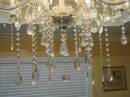 Exquisite 13 Candle Crystal Chandelier Luxurious Curvaceous Shape Arms Heavily Adorned