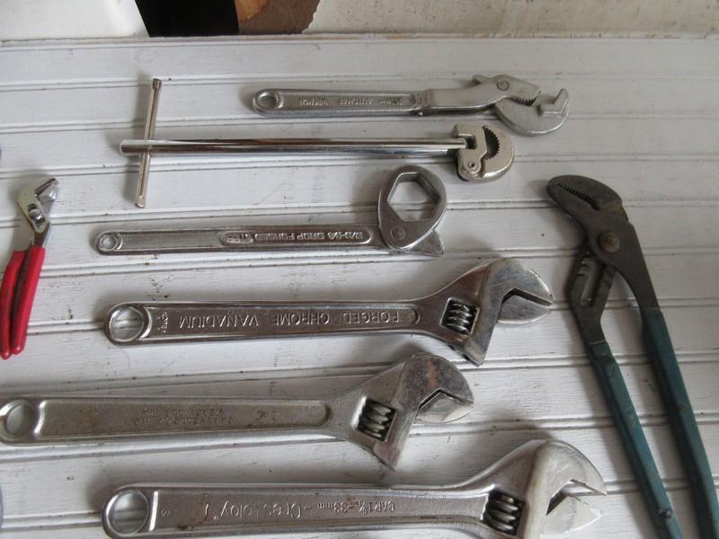 Lot Basin Wrench, Adjustable Crescent Wrenches, Multi Wrench Tool Vise Grip Etc.
