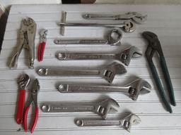 Lot Basin Wrench, Adjustable Crescent Wrenches, Multi Wrench Tool Vise Grip Etc.