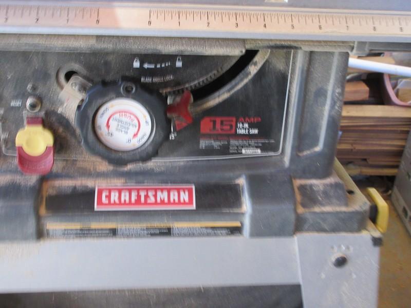 Craftsman 10" Table Saw on Wheel Base 15 AMP