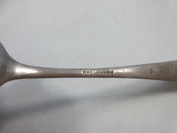 6pcs Sterling Silver Flatware 2 Gorham Chantilly Pattern 1895 Teaspoons w/Monogram, Spoon w/