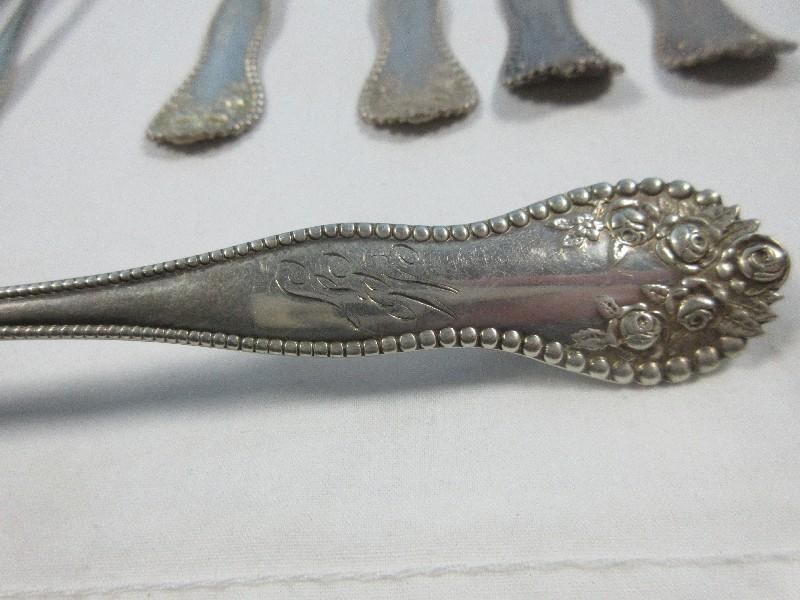 11pcs Gorham Sterling Silver Lancaster Pattern Flatware Forks & Knife-Wgt. 318G+/-