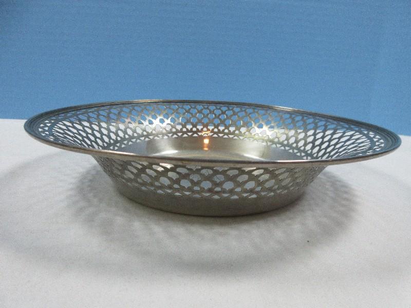 Sterling Silver 9" Bowl w/Pierced Rim by Alvin Mfg. Wgt. 194G+/-