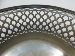 Sterling Silver 9" Bowl w/Pierced Rim by Alvin Mfg. Wgt. 194G+/-