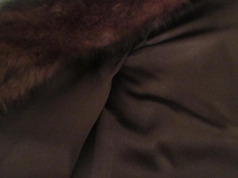 Designer Dark Brown Mink Fur Shrug Half Jacket-No Labels. Collar to Waist Approx 18"L