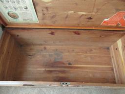 Depression Era Cedar Chest Trunk by West Branch Novelty Co. Milton, Penna Still Has Paper