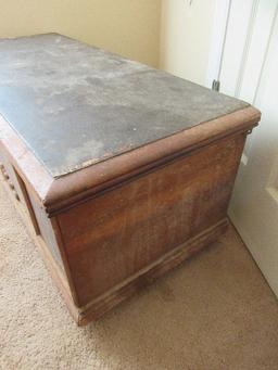 Depression Era Cedar Chest Trunk by West Branch Novelty Co. Milton, Penna Still Has Paper
