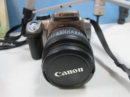 Canon EOS Digital Rebel XT w/Built-In Flash,2 Zoom Lens,Filter,Battery,Charger,Tripod & Bag