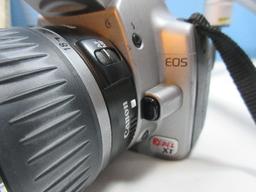 Canon EOS Digital Rebel XT w/Built-In Flash,2 Zoom Lens,Filter,Battery,Charger,Tripod & Bag
