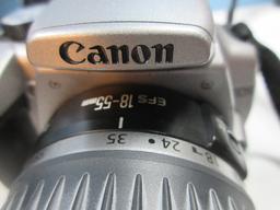 Canon EOS Digital Rebel XT w/Built-In Flash,2 Zoom Lens,Filter,Battery,Charger,Tripod & Bag