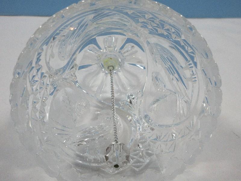 Collectors Hofbauer The Byrdes Collection Frosted Bird Medallion Design Crystal 8" Bell