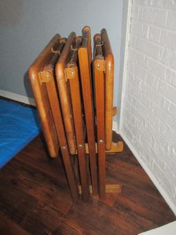 4pc Set 3 Fold TV Trays w/Stand