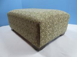Claremont Furniture Depression Era Style Footstool Geometric Diamond Pattern Upholstery-