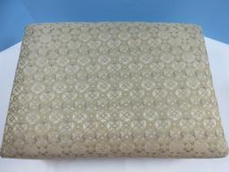 Claremont Furniture Depression Era Style Footstool Geometric Diamond Pattern Upholstery-