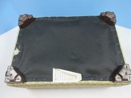 Claremont Furniture Depression Era Style Footstool Geometric Diamond Pattern Upholstery-