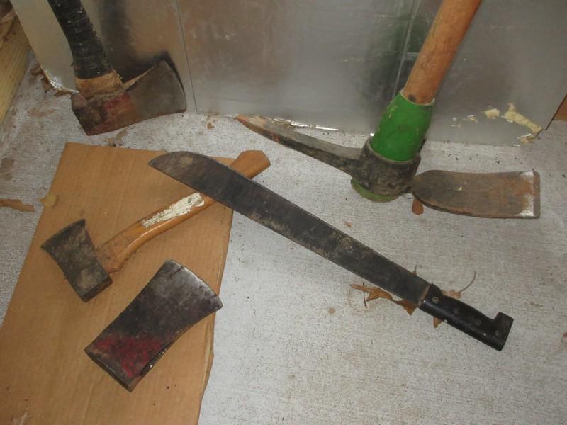 Lot Axe, Axe Head, Hatchet, Machete & Pickaxe