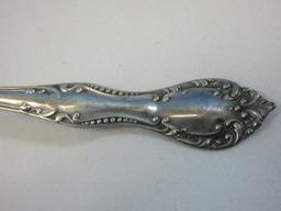 Manchester Sterling Silver 5" Teaspoon Scrollwork & Beaded Design- Wgt. 12.10G+/-