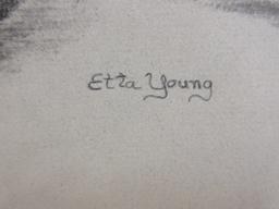 Still Life End of Summer Harvest Original Botanical Pastel Artwork Medium Signed Etta Young