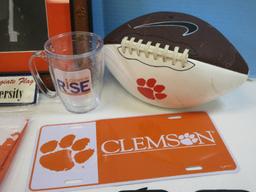 Lot Clemson University Go Tigers! Photo Reagan in Paw Embossed Frame, Collegiate New Flag,