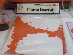 Lot Clemson University Go Tigers! Photo Reagan in Paw Embossed Frame, Collegiate New Flag,