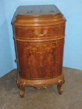 Splendid Antique French Louis XV Style Mahogany Flame Grain Night Stand Dovetail Drawer