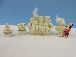 Department 56 Snowbabies 2 Hinged Boxes Surprise/Rock-A-Bye-Baby 2 1/2"/3"