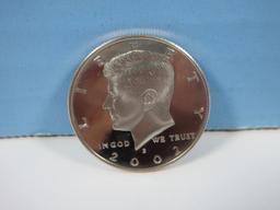 Kennedy Half Dollar 2002 GEM "Proof" Condition Coin Deeply Mirrored Surface Ltd. Quantities
