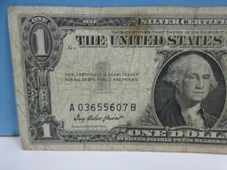 Old Silver Certificate One Dollar Bill Bank Note Series 1957