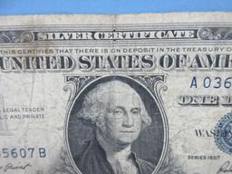 Old Silver Certificate One Dollar Bill Bank Note Series 1957
