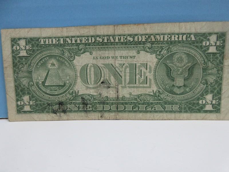Old Silver Certificate One Dollar Bill Bank Note Series 1957