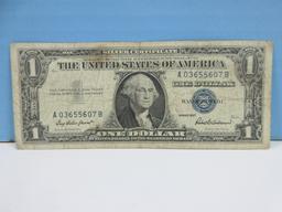 Old Silver Certificate One Dollar Bill Bank Note Series 1957