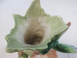 Fitz & Floyd Sculpted Hummingbird Collection Figural Bird & Flower 7 1/4" Bud Vase 1988-93,