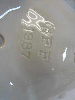 Fitz & Floyd Sculpted Hummingbird Collection 3 Part Relish Dish Bird & Flowers Design 1988-93