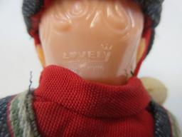 Collection Mini and Other Dolls Cabbage Patch Kids Boy and Girl w/ Wicker Settee Approx. 9",