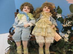 3 pc. Original Design by Cindy M. McClure Porcelain Forget-Me-Not Collector Set Adorable