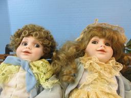 3 pc. Original Design by Cindy M. McClure Porcelain Forget-Me-Not Collector Set Adorable