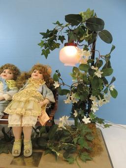 3 pc. Original Design by Cindy M. McClure Porcelain Forget-Me-Not Collector Set Adorable
