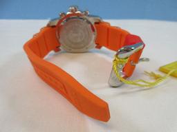 Invicta Chronograph Quartz Pro Diver Watch Model No. 24183 Purple Dial Orange Accents Band