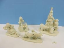 Department 56 Snowbabies Figurines Mash! Riding Sled Pulled by 2 Husky Dogs, Once Upon