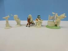 Department 56 Snowbabies Spring Cleaning 4 1/2", Fun w/ Frosty the Snowman 3 1/2",