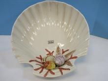 Fitz & Floyd Coral Shells Multicolor Collection Figural Scalloped Shells & Coral Accessory Bowl-