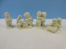 Department 56 Snowbabies Just One Little Candle 4 1/4", I Need a Hug 4 1/4", Make Wish 4"