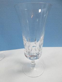 Set of 8 Gorham Cut Crystal Cathedral Pattern 7 1/4" Iced Tea Glasses, Circa 1969-80- Est. $239